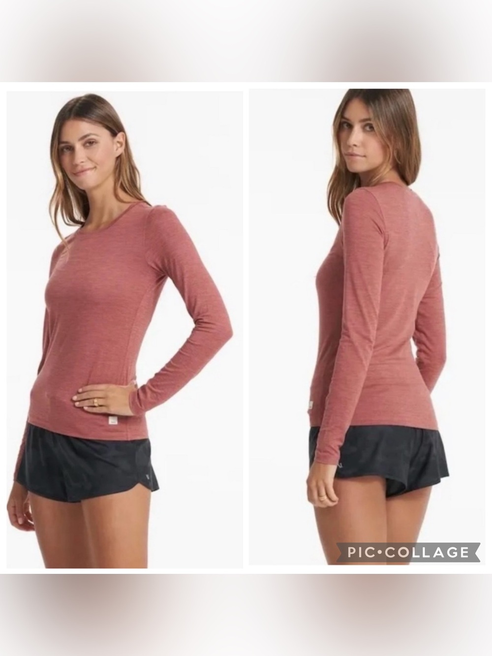 Vuori Women's Lux Crew Long Sleeve Tee Size L